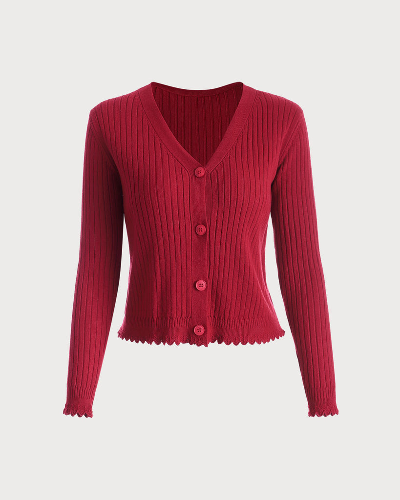 The Solid Color Ribbed Cardigan Tops - RIHOAS
