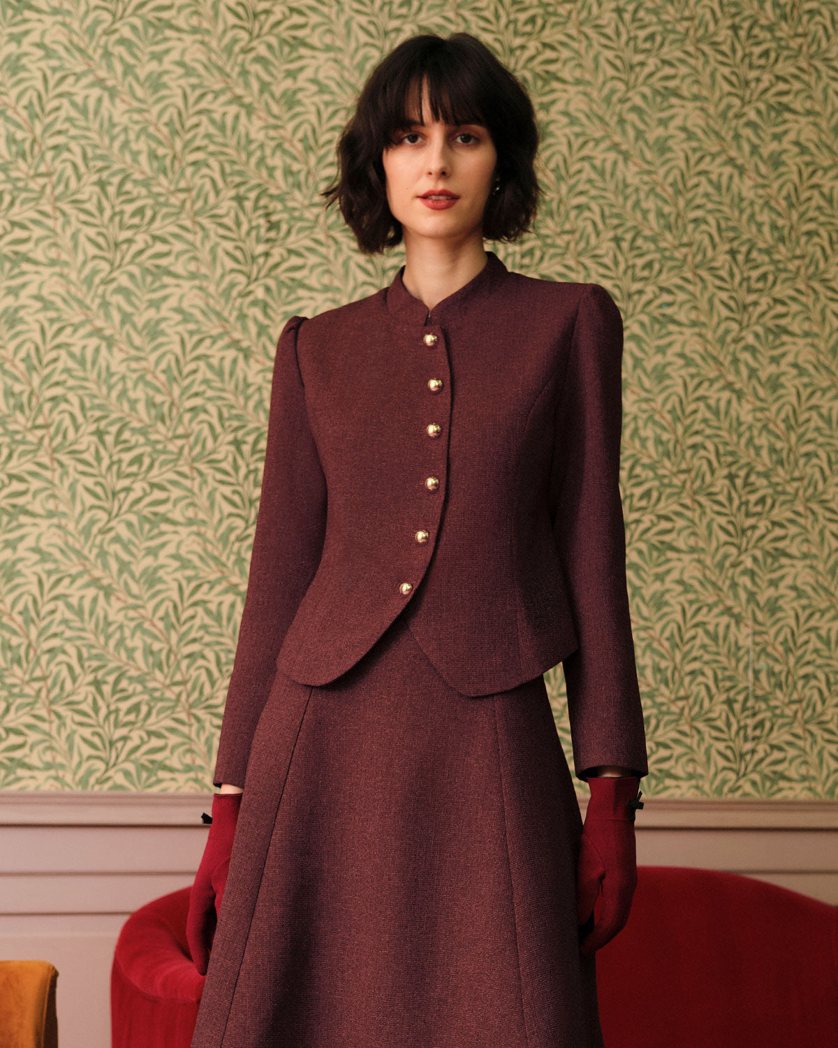 Retro Single breasted Tweed Jacket