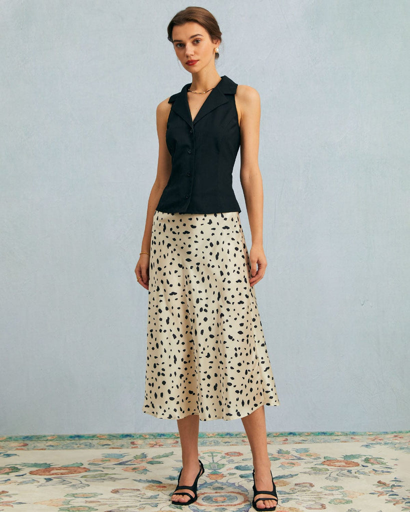 The Solid Lapel Neck Vest Tops - RIHOAS