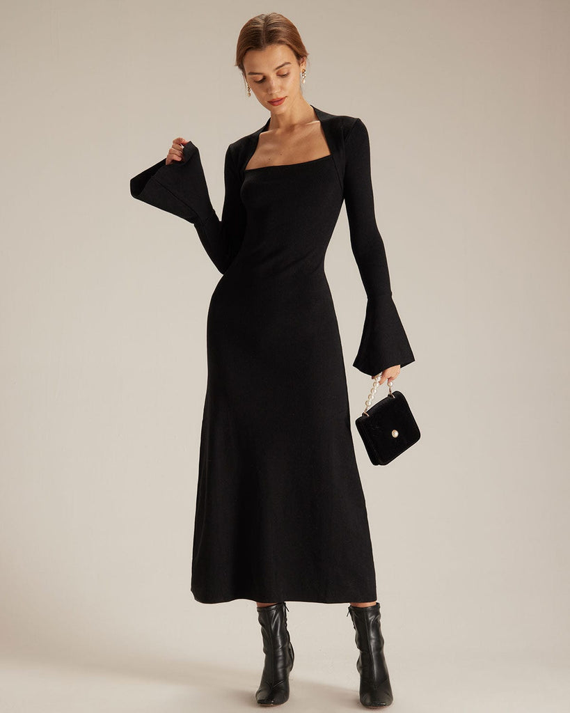 Elegant Black Midi Dresses | Timeless Women's Fashion | RIHOAS