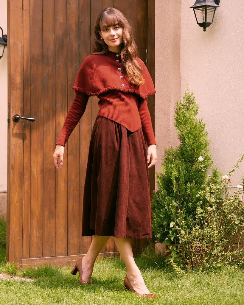 The Stand Cape Knitted Top Tops - RIHOAS