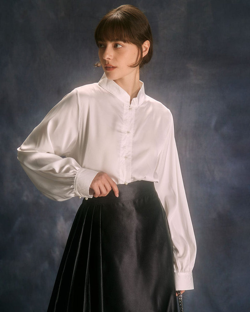 The Stand Lantern Sleeve Blouse Tops - RIHOAS