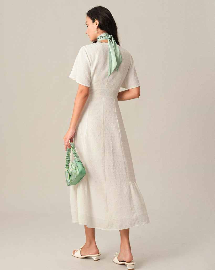 The Textured Pleated Maxi Dress Dresses - RIHOAS