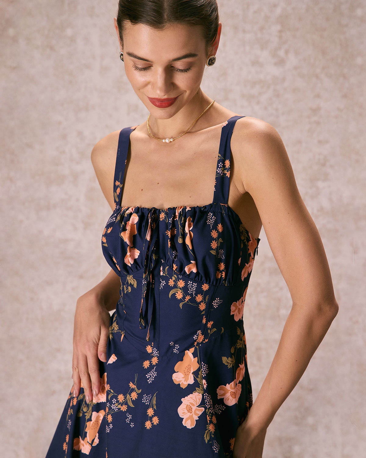 Navy Blue Floral Midi Dress The Navy Lace Up Floral Ruched Midi Dress Reviews Navy Dresses Navy Blue Floral Midi Dress The Navy Lace Up Floral Ruched Midi Dress Reviews Navy Dresses