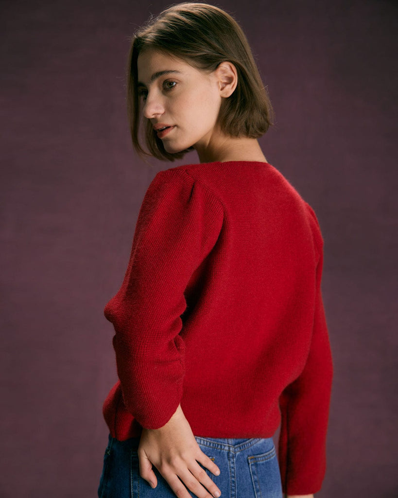 The V-Neck Button Detailed Cardigan Tops - RIHOAS