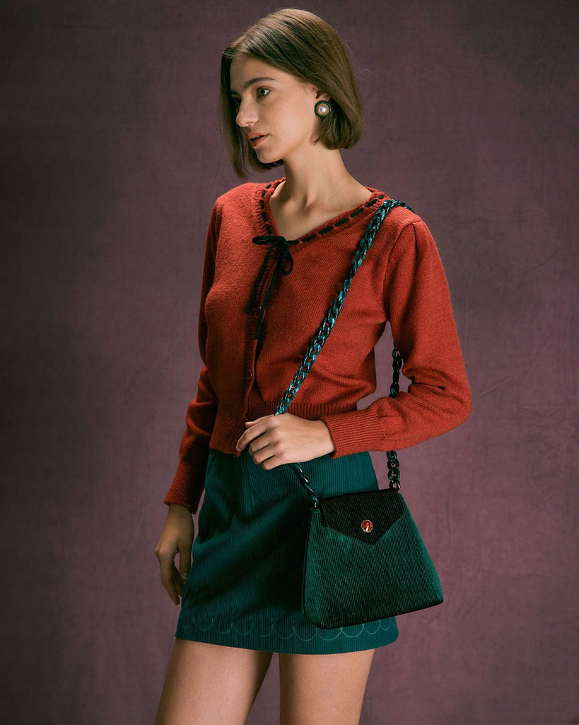 The V-Neck Tie Button Cardigan Tops - RIHOAS