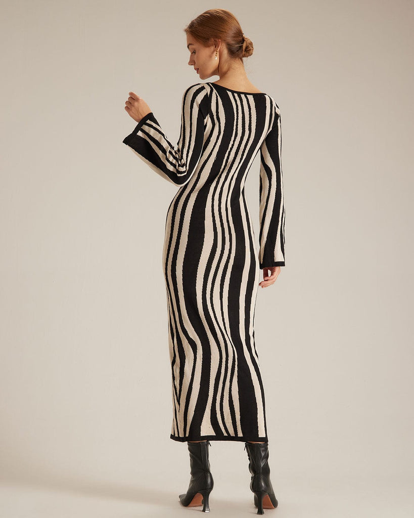 The Vertical Striped Slim Fit Dress Dresses - RIHOAS