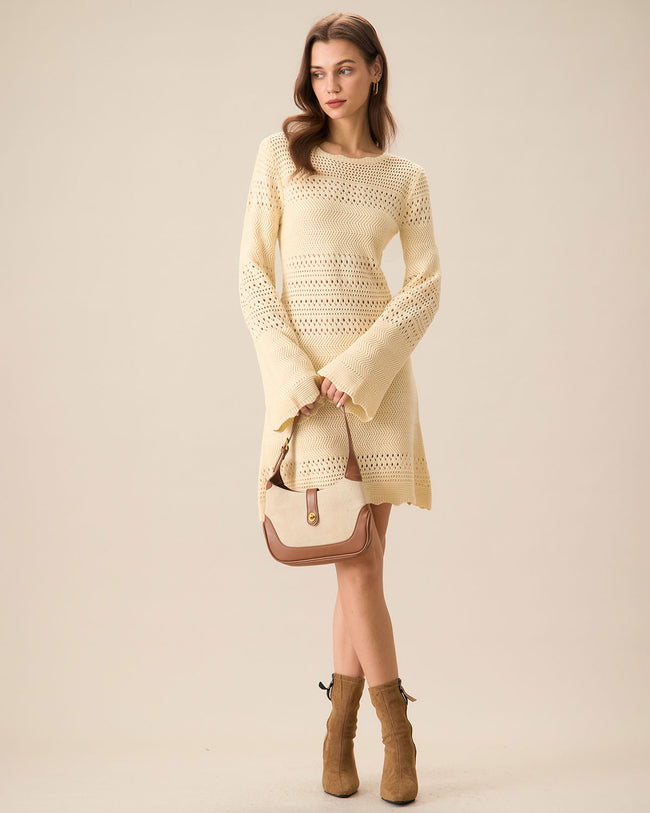 Apricot Knitted Dress