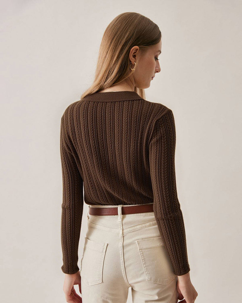 Women Knitted Acrylic Sweaters Tops - RIHOAS