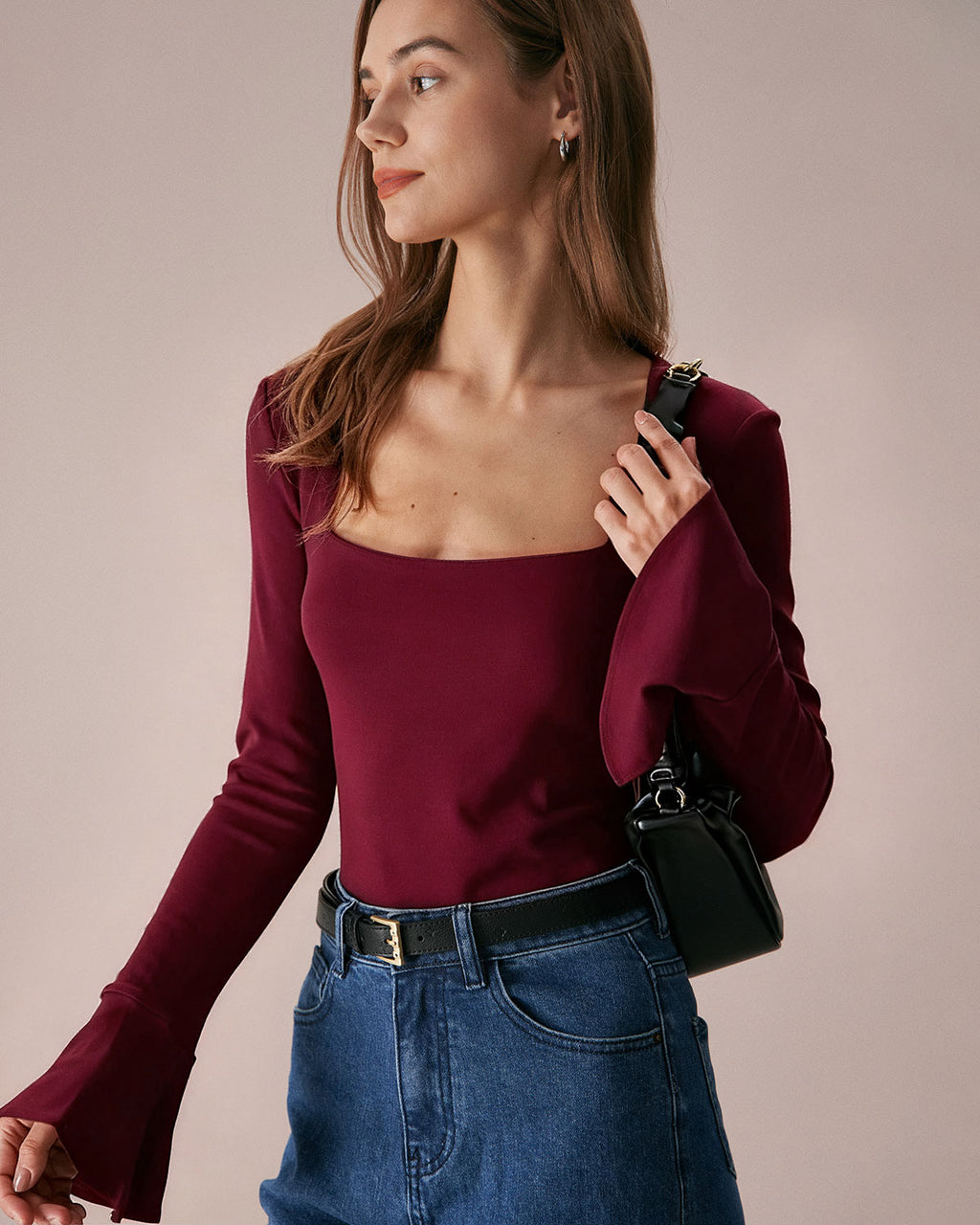 Women Knitted Acrylic Tees Tops - RIHOAS