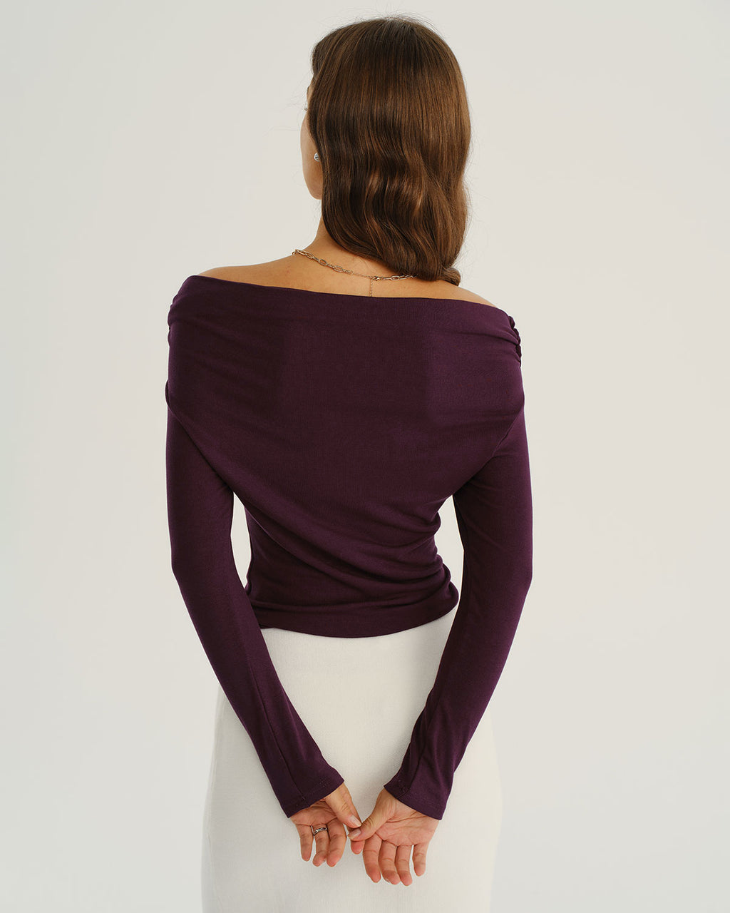 Women Knitted Cotton Blend Tee Tops - RIHOAS