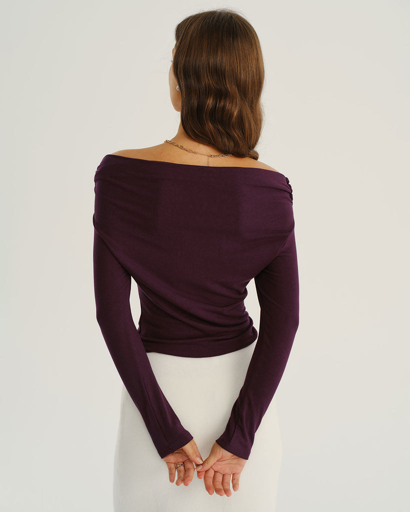 Women Knitted Cotton Blend Tee Tops - RIHOAS