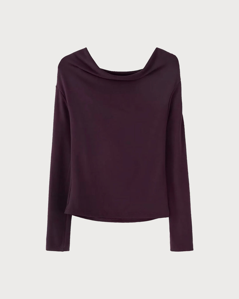 Women Knitted Cotton Blend Tee Tops - RIHOAS