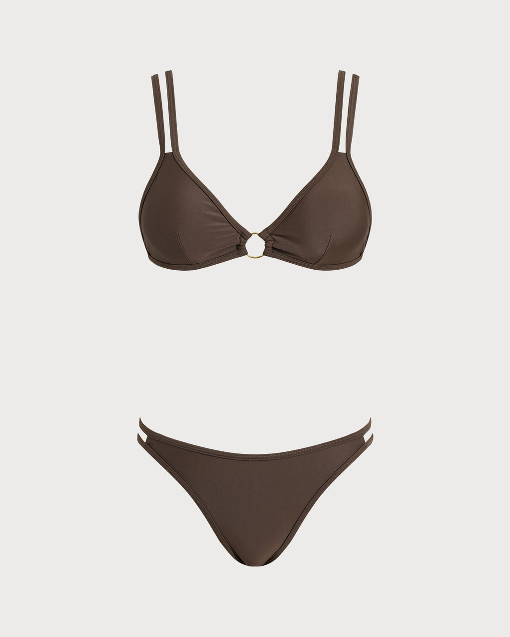 Women Knitted Nylon Bikini Sets Dark Coffee Bikinis - RIHOAS