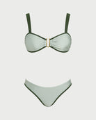 Women Knitted Nylon Bikini Sets Green Bikinis - RIHOAS