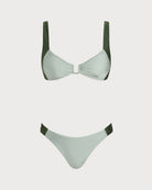 Women Knitted Nylon Bikini Sets Light Green Bikinis - RIHOAS
