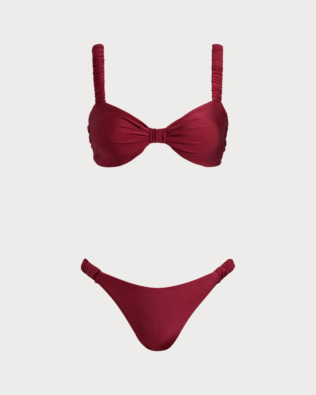 Women Knitted Nylon Blended Bikini Sets Red Bikinis - RIHOAS