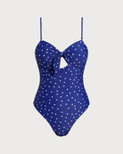Women Knitted Nylon Blended Polka Dots One-Pieces One-Pieces - RIHOAS