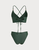 Women Knitted Nylon Blended Tankini Sets Tankinis - RIHOAS