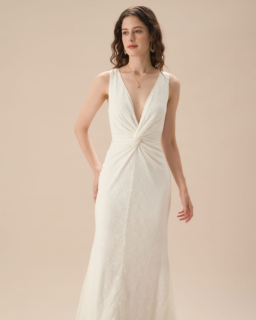 White lace backless maxi dress new arrivals