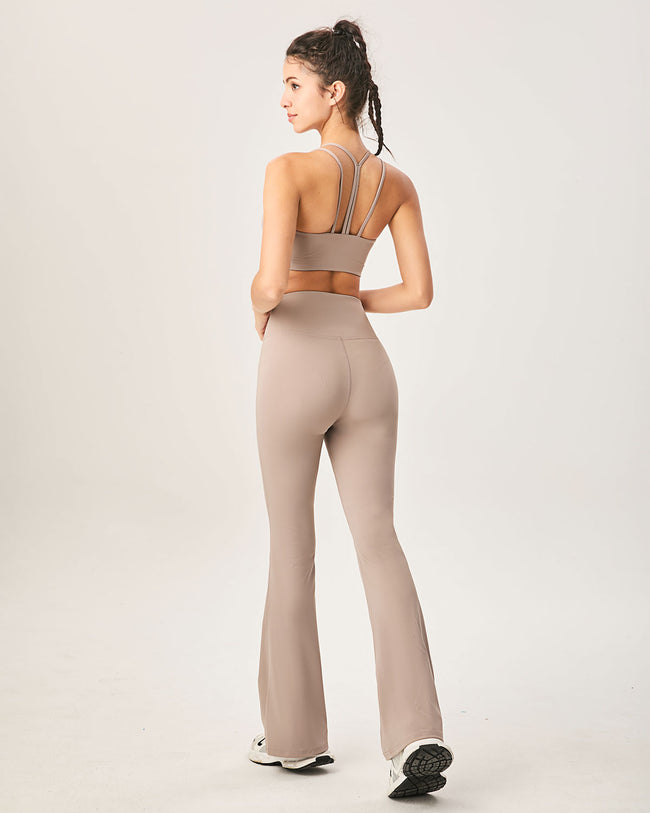 Khaki High Waisted Sleek Leggings