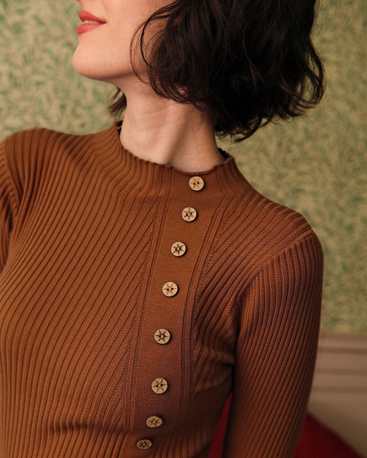 Women Knitted Polyester acrylic blended Sweaters Tops - RIHOAS