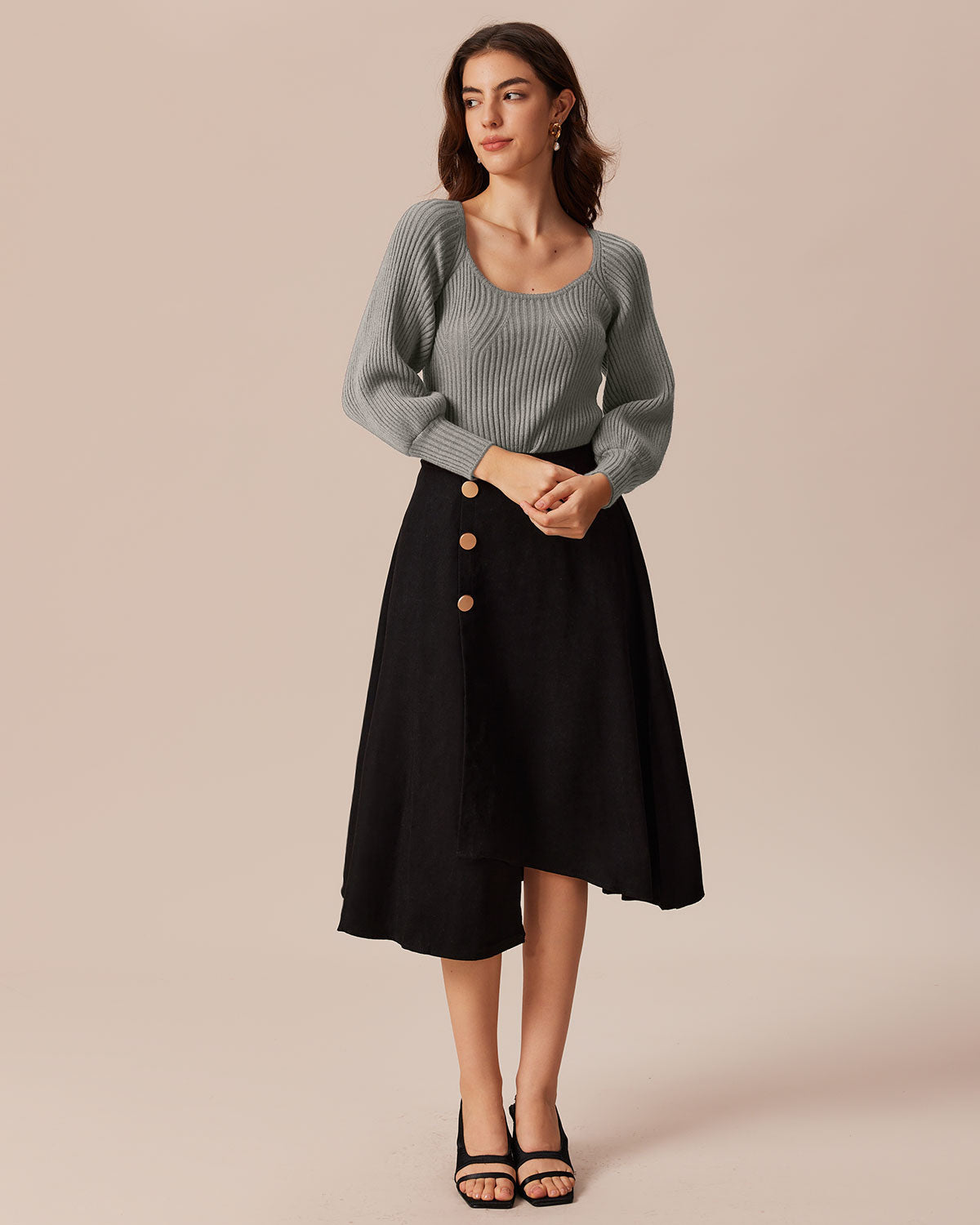 Women Knitted Polyester acrylic blended Sweaters Tops - RIHOAS