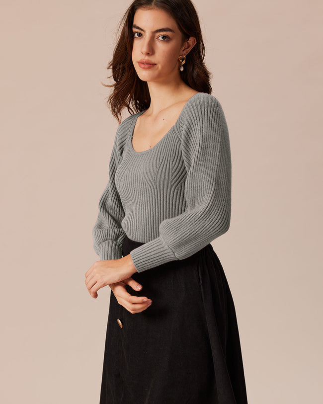 Women Knitted Polyester acrylic blended Sweaters Tops - RIHOAS