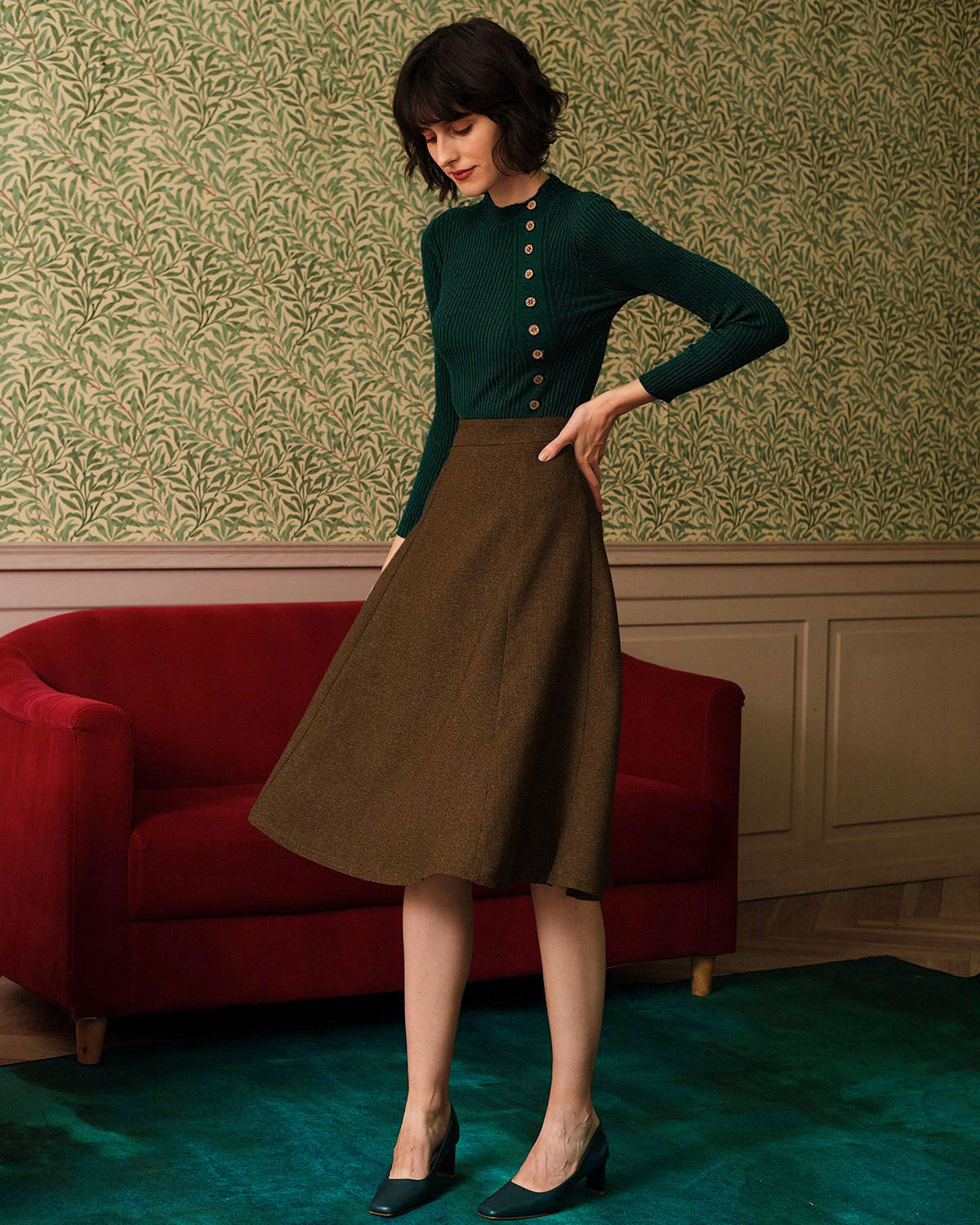 Women Knitted Polyester acrylic blended Sweaters Tops - RIHOAS