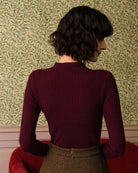 Women Knitted Polyester acrylic blended Sweaters Tops - RIHOAS