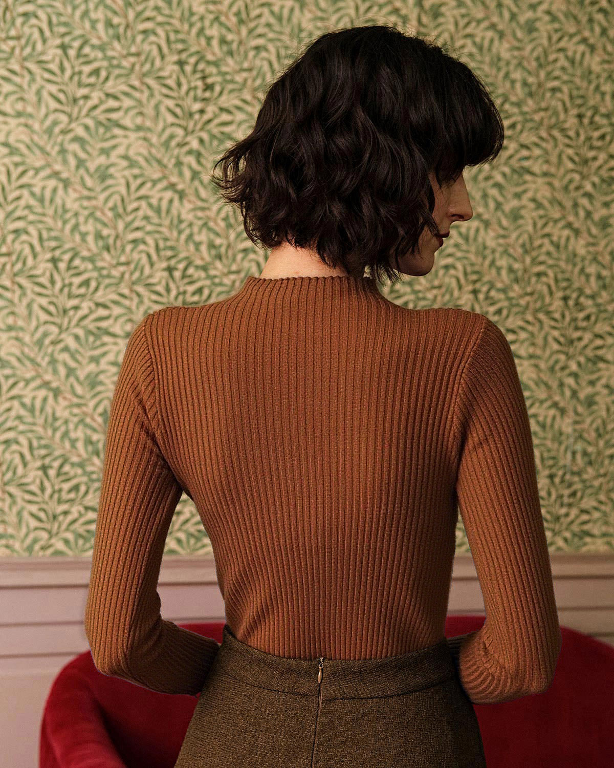 Women Knitted Polyester acrylic blended Sweaters Tops - RIHOAS