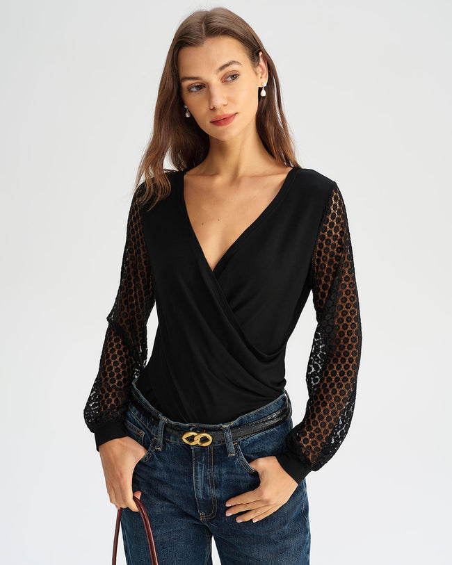 Women Knitted Polyester Blouses Tops - RIHOAS