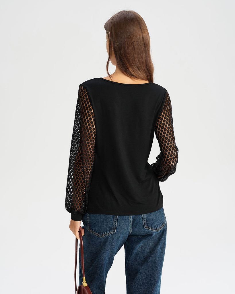 Women Knitted Polyester Blouses Tops - RIHOAS