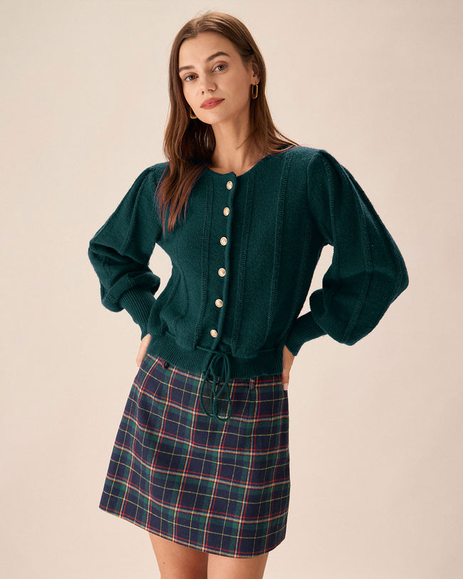 Women Knitted Polyester Cardigans Tops - RIHOAS