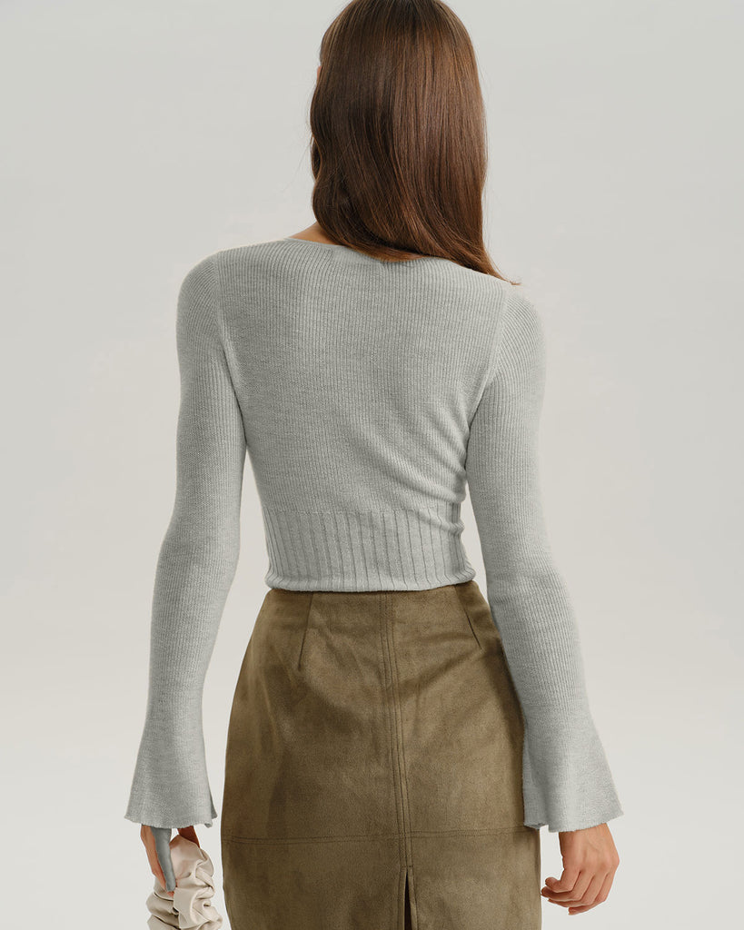 Women Knitted Polyester Knits Tops - RIHOAS