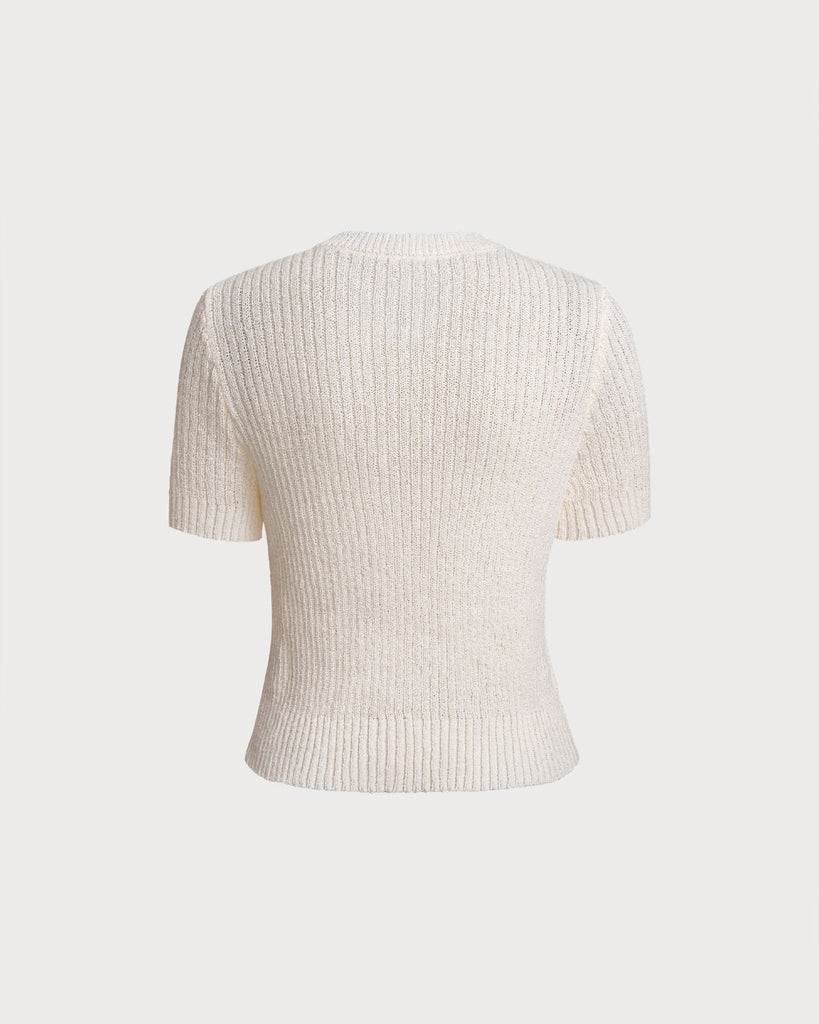 Women Knitted Polyester Knits Tops - RIHOAS