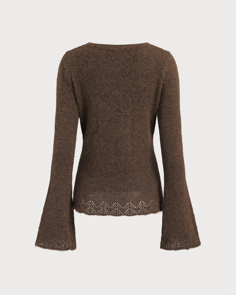 Women Knitted Polyester Knits Tops - RIHOAS
