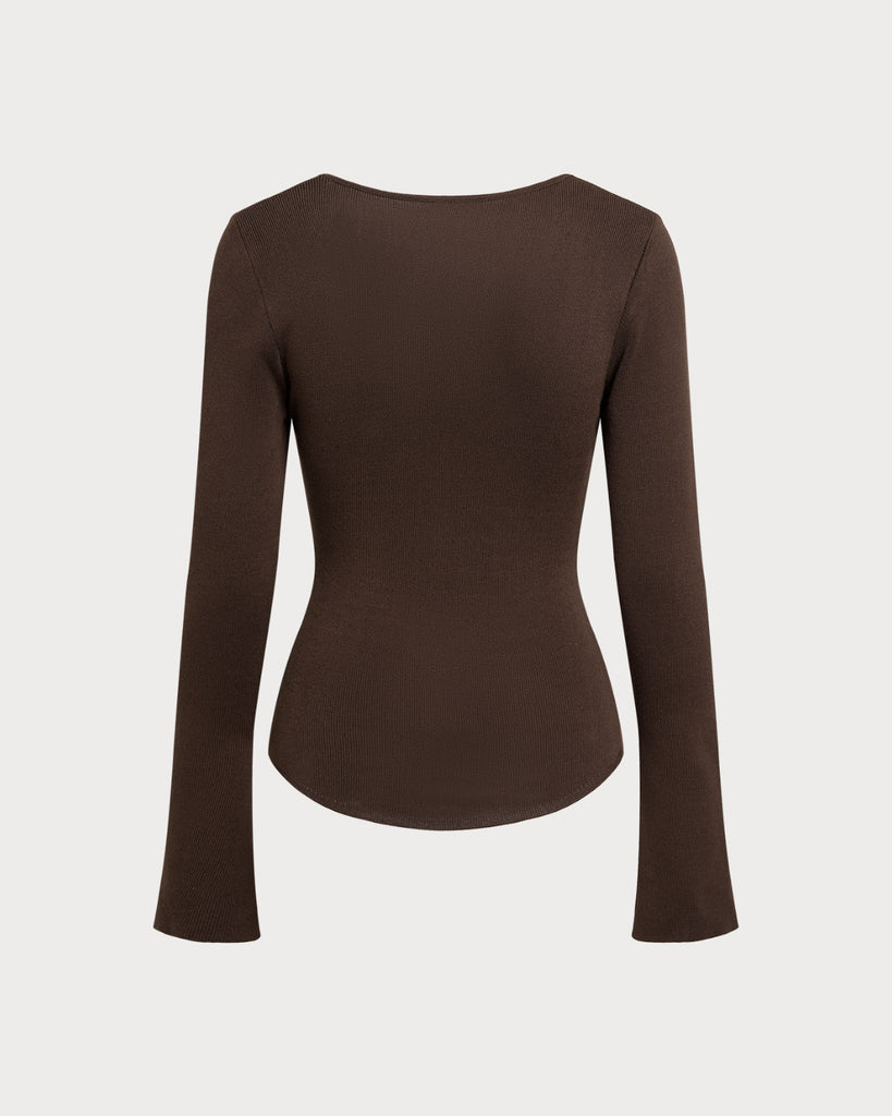Women Knitted Polyester Knits Tops - RIHOAS