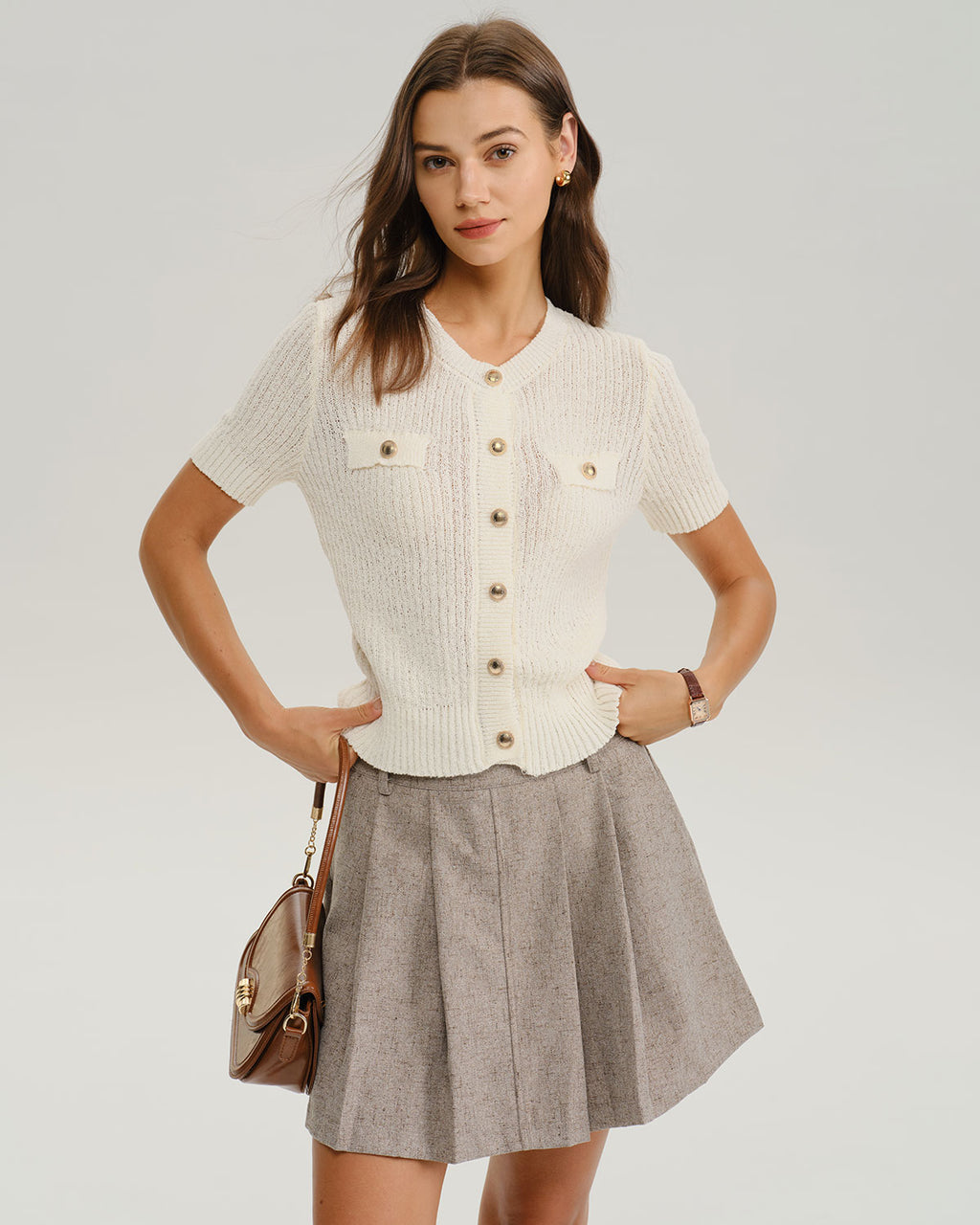 Women Knitted Polyester Knits Tops - RIHOAS