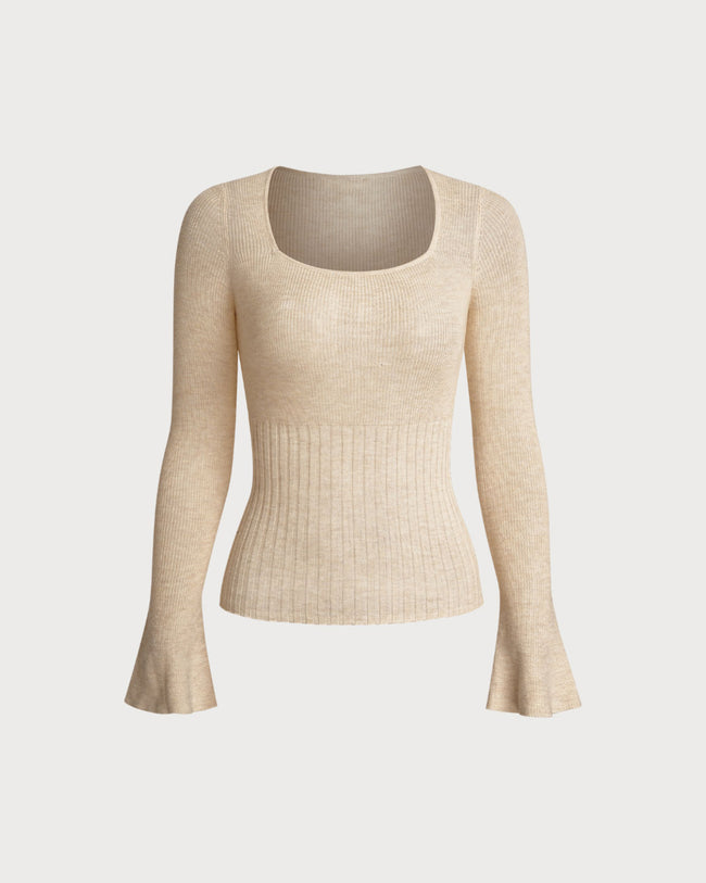 Women Knitted Polyester Knits Tops - RIHOAS