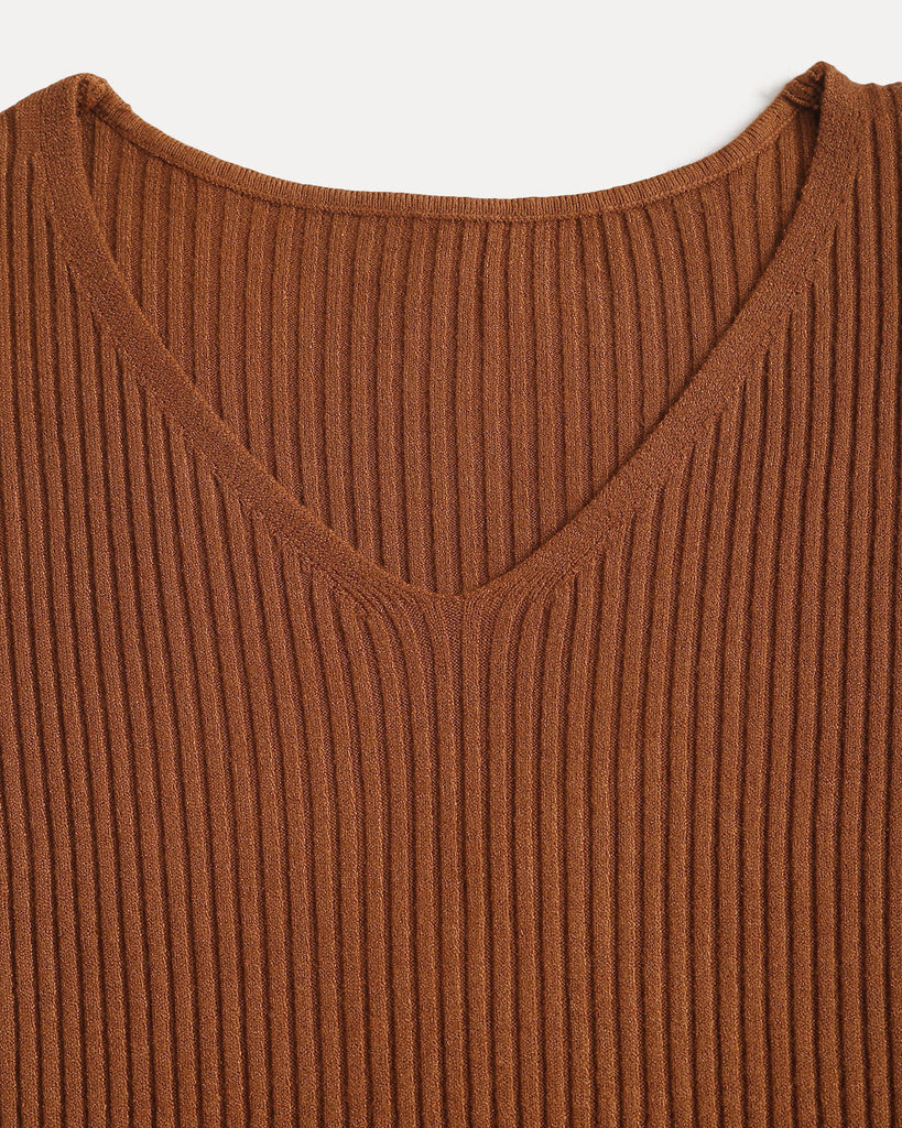 Women Knitted Polyester Sweater Dresses Dresses - RIHOAS
