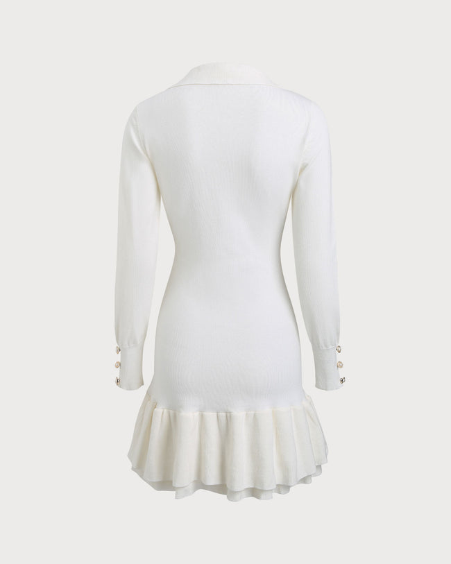 Women Knitted Polyester Sweater Dresses Dresses - RIHOAS