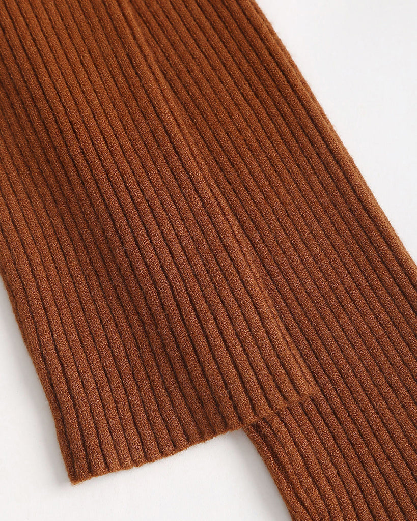 Women Knitted Polyester Sweater Dresses Dresses - RIHOAS