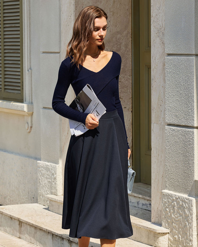 Women Knitted TENCEl Lyocell Sweaters Tops - RIHOAS