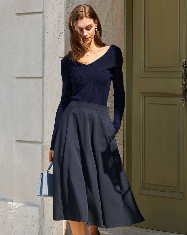 Women Knitted TENCEl Lyocell Sweaters Tops - RIHOAS