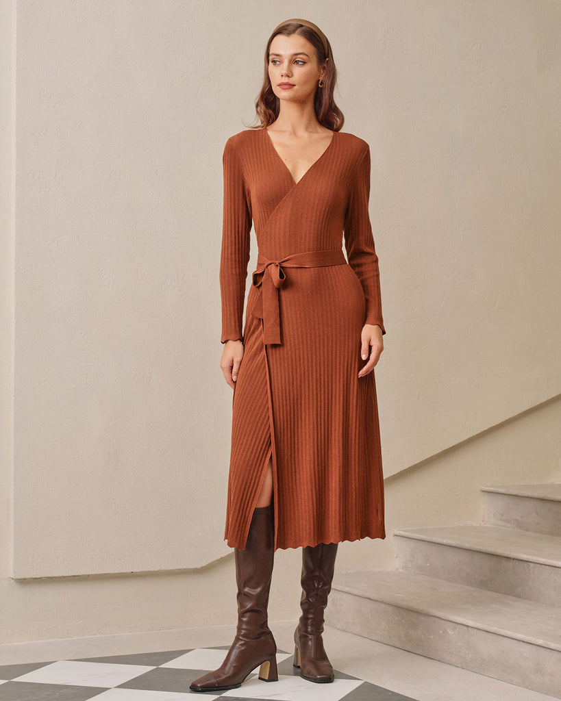 Women Knitted Viscose blended Dresses Dresses - RIHOAS