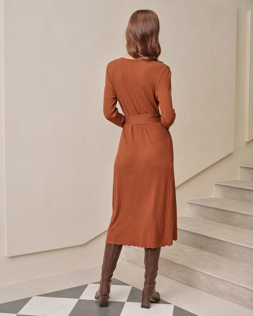 Women Knitted Viscose blended Dresses Dresses - RIHOAS