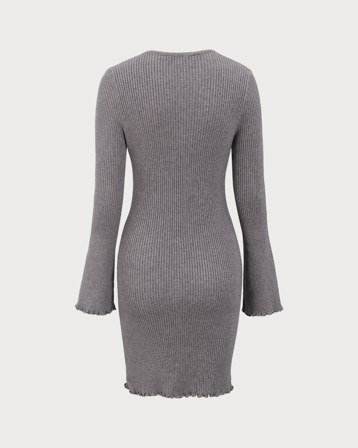 Grey Boat Neck Sweater Mini Dress & Reviews - Grey - Dresses | RIHOAS Grey Boat Neck Sweater Mini Dress & Reviews - Grey - Dresses | RIHOAS