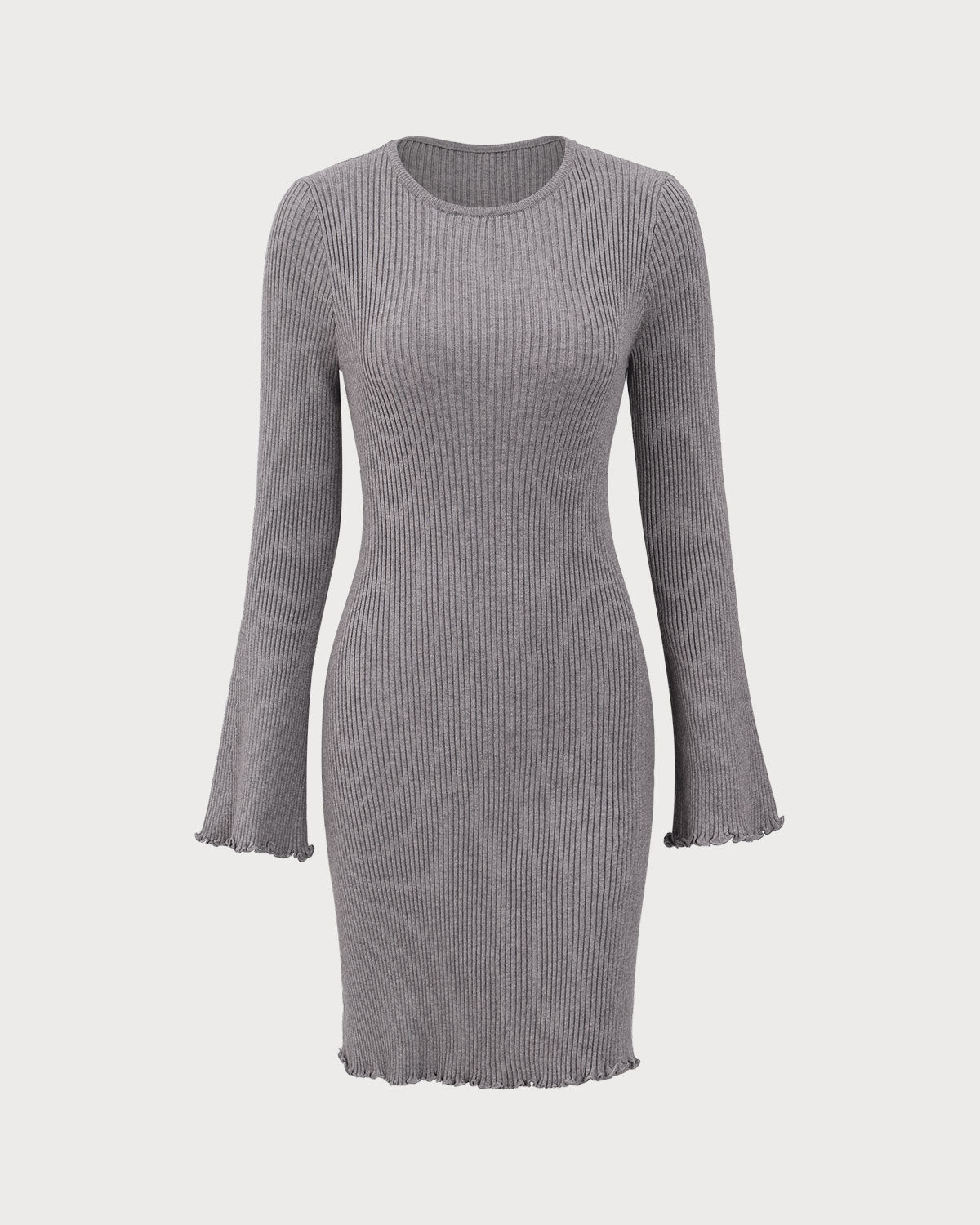 Grey Boat Neck Sweater Mini Dress & Reviews - Grey - Dresses | RIHOAS Grey Boat Neck Sweater Mini Dress & Reviews - Grey - Dresses | RIHOAS