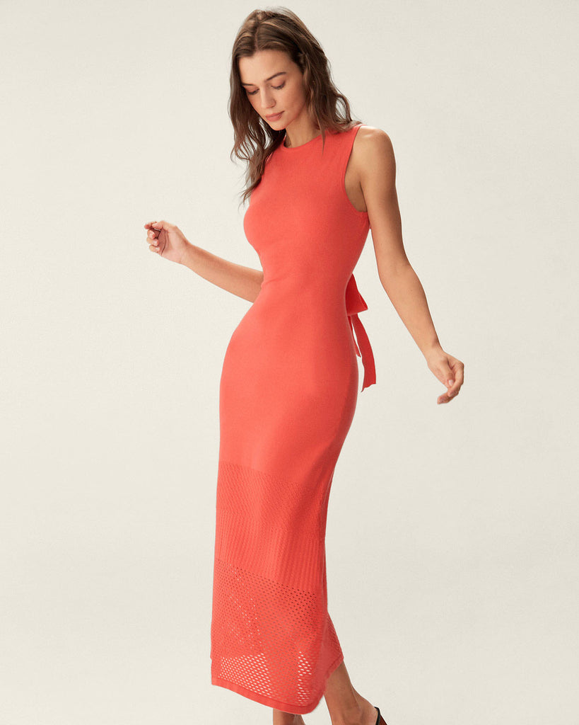 Women Knitted Viscose Midi Dresses Dresses - RIHOAS